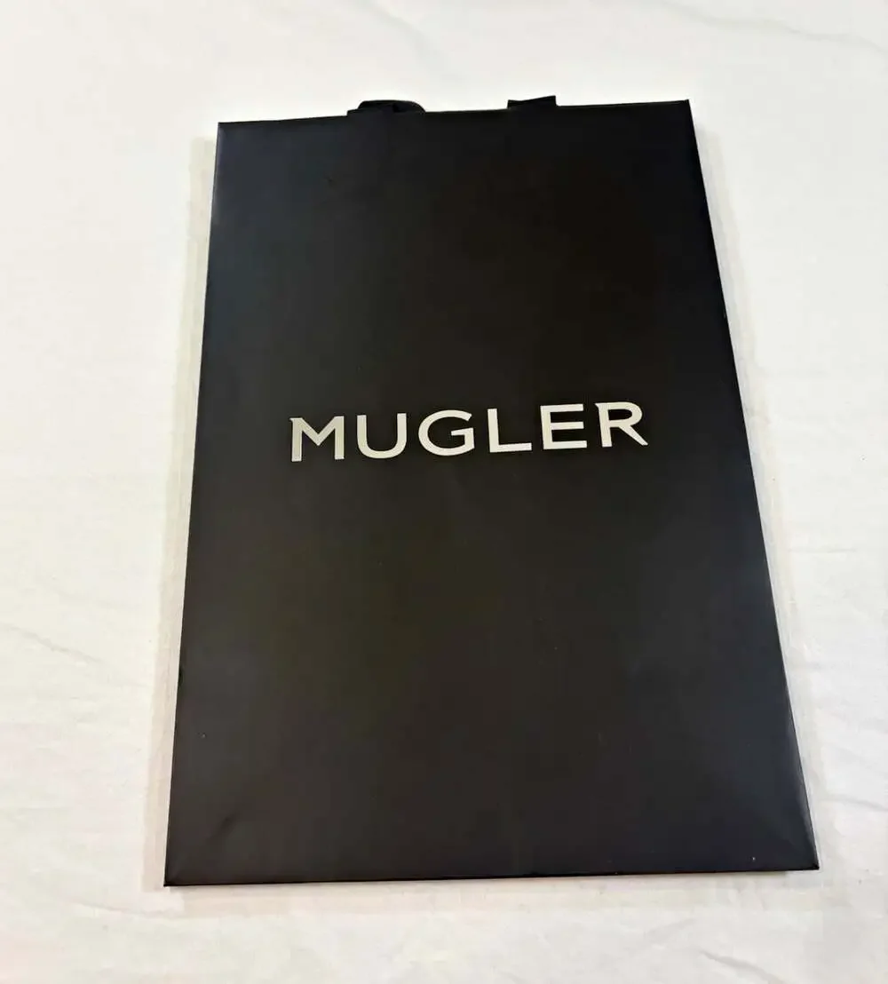 MUGLER Black Solid Paper Gift Bag Designer Theme All Occasions